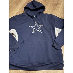 Vintage Dallas Cowboys Navy Blue Hoodie Pullover Star Men's XL Some Pilling